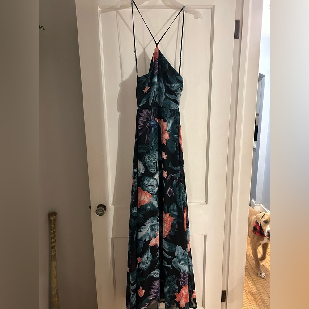 Long flow flower dress